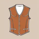 brown leather vest image